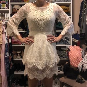 Cream lace dress